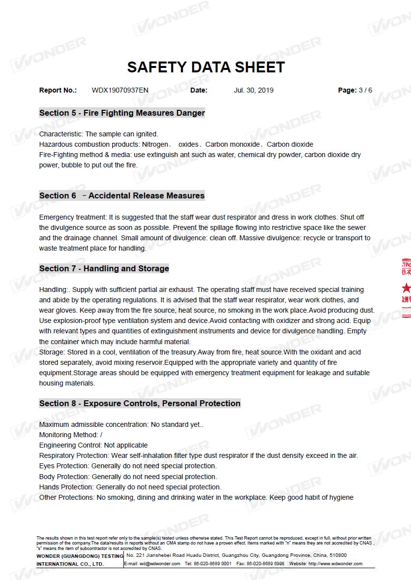 MSDS Page 4