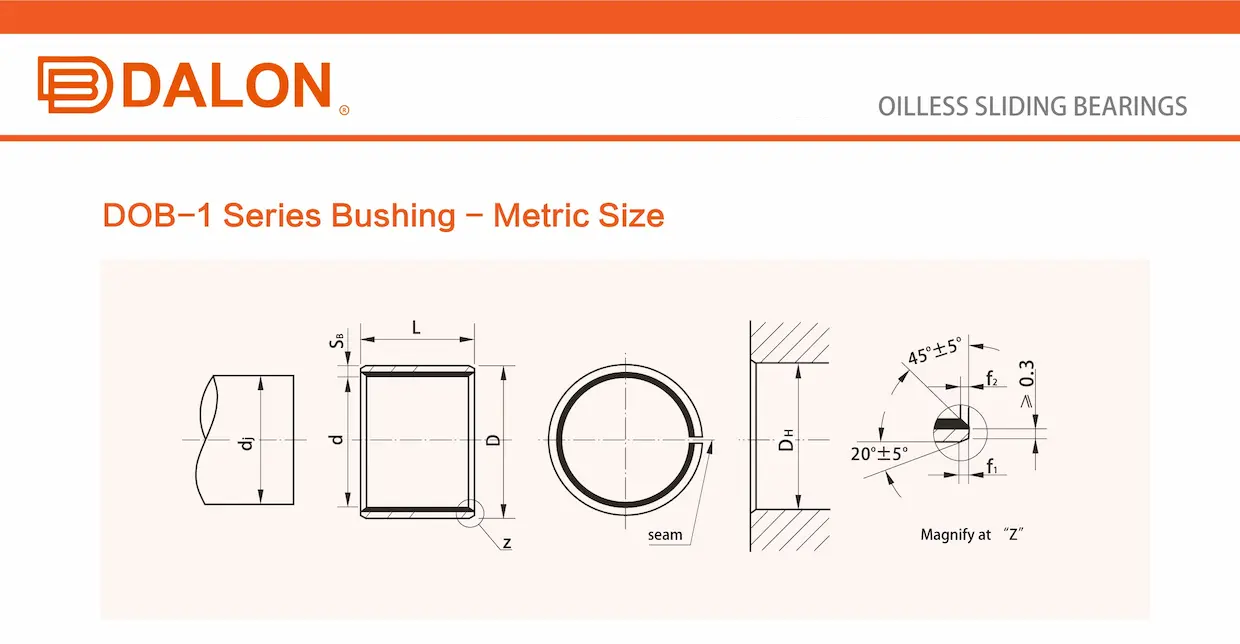 bronze sleeve bearing Technical Drawing