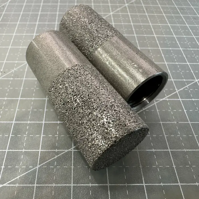  sintered metal filter element - STEEL FILTER CAP 3X6.9X12 30MICRON