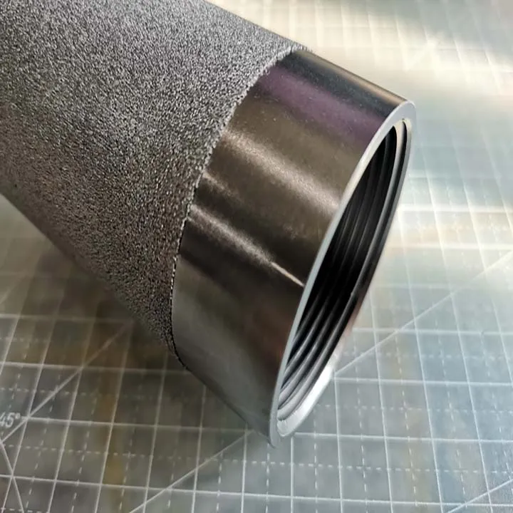  sintered gas filter element - SINTERED STAINLESS STEEL 316 FILTER CAP 16x32x45 WITH FITTING G 1/2